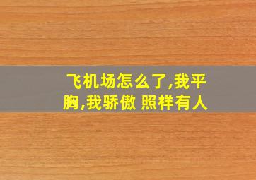 飞机场怎么了,我平胸,我骄傲 照样有人